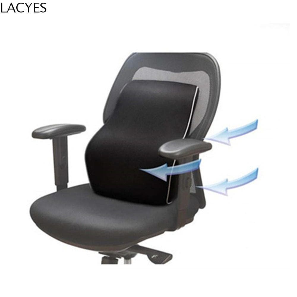 Almofada De Apoio Lombar LACYES , Traseira De Algodão Com Memória Ergonômica Confortável , Capa De Malha
