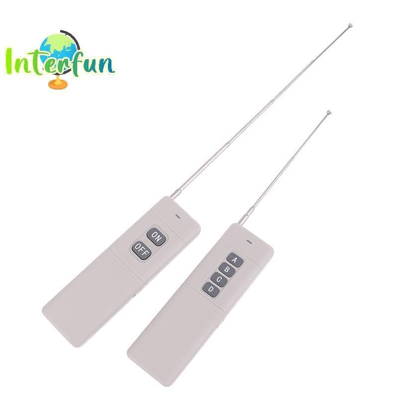 [InterfunB] 433Mhz 3000 Metros Transmissor Receptor De Longa Distância Alta Potência 1/2/4 CH RF Controle Remoto 1527 Có