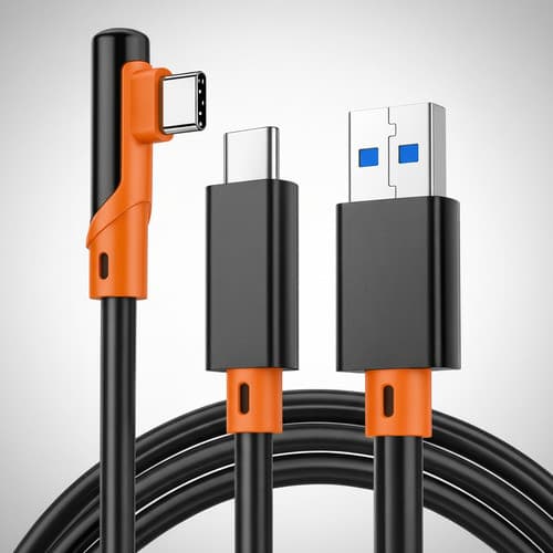 Cabo Resistente Link Blindado Usb C UBS A Para Oculus Quest 2 3 Vr - 5 Metros