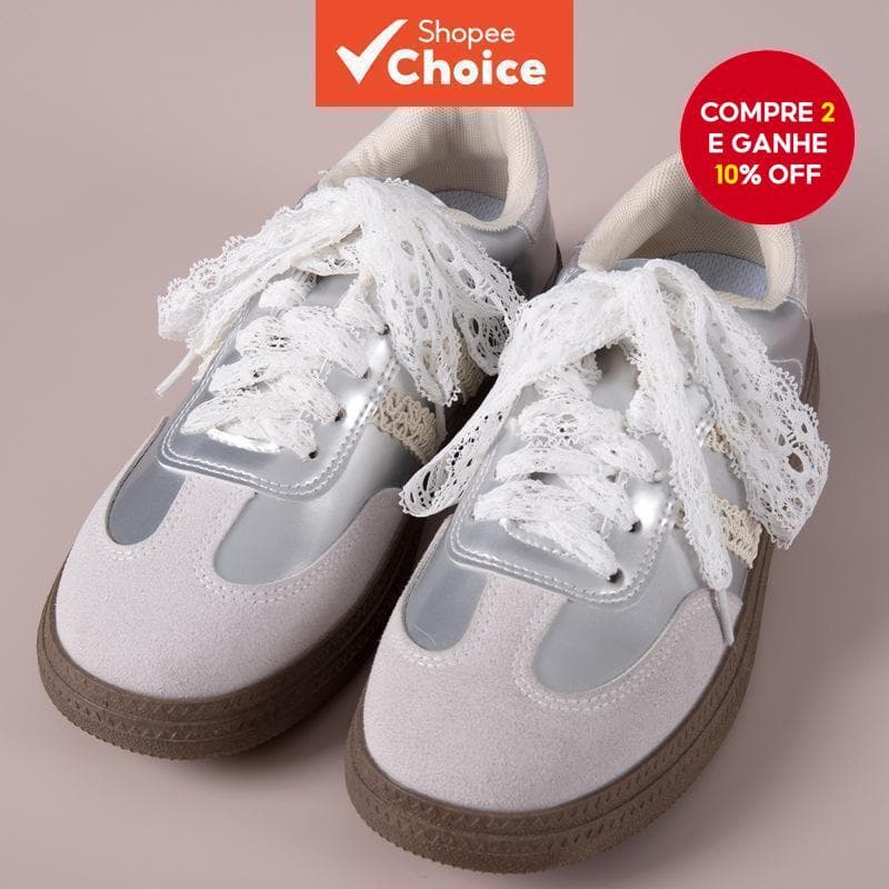 1 Par De Cadarços De Renda Elástica Branca Perfeitos Para Tênis De Lona E Sapatos De Couro
