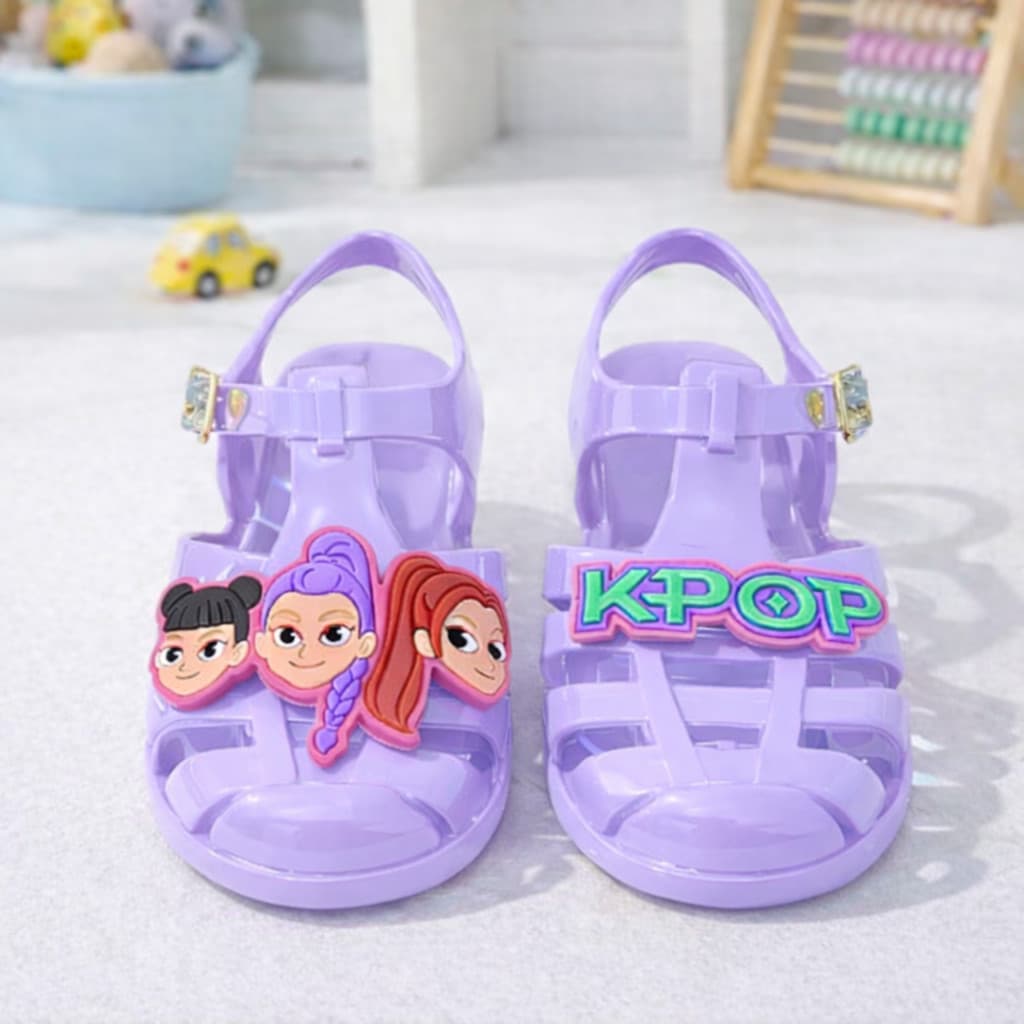 Sandália infantil Femininas Kpop Papetes Meninas Guerreiras Lev e Confortável Alegre Passeio Escolas