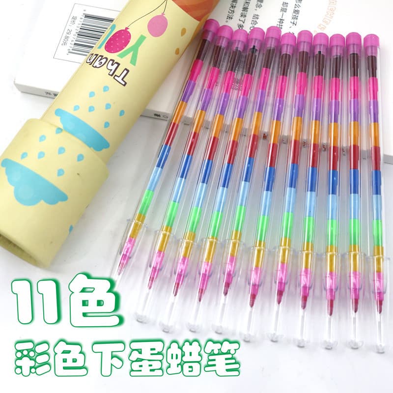 Blocos De Construção De 11 Cores 1 Peça Lápis De Colorir Colorido Papelaria Para Estudantes