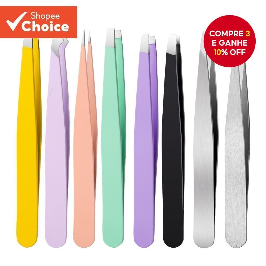 Pinça De Sobrancelha Extensão De Cílios Aço Inoxidável Depilação Ferramentas De Beleza