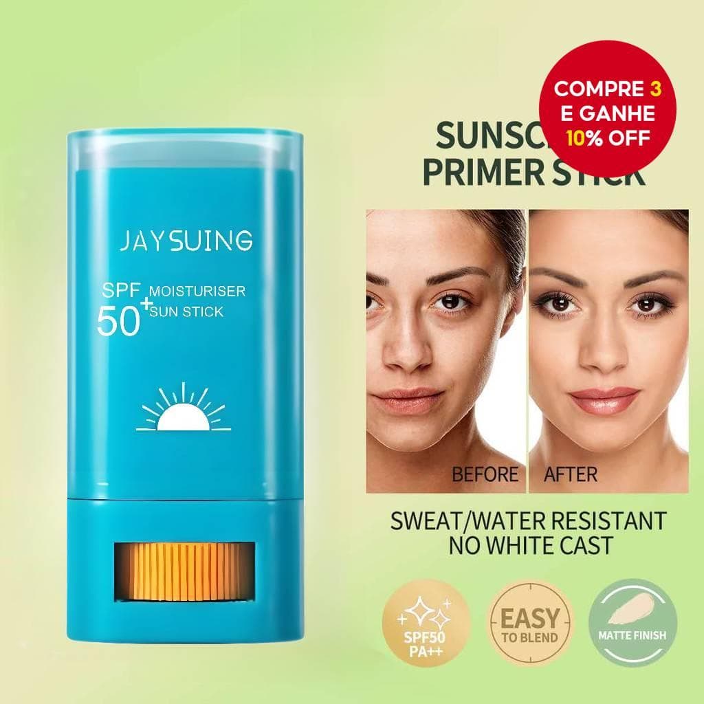 Protetor Solar Hidratante Em Bastão | Spf50+ Pa+++ À Prova D'água | 20g Leve E Iluminador, Sem Oleosidade