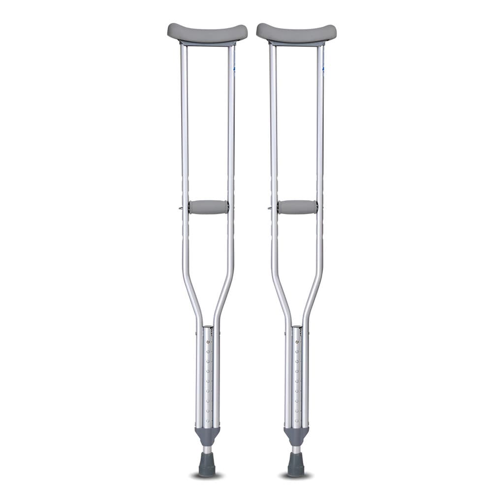 Muleta Aluminio Axilar M Com Ajuste De Altura Universal Alumínio