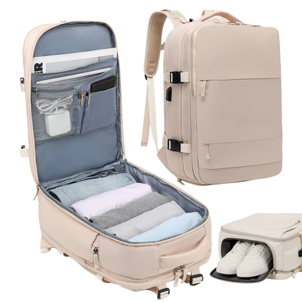 Mochila Viagem Executiva Grande Notebook com ou sem Compartimento para Sapatos MM