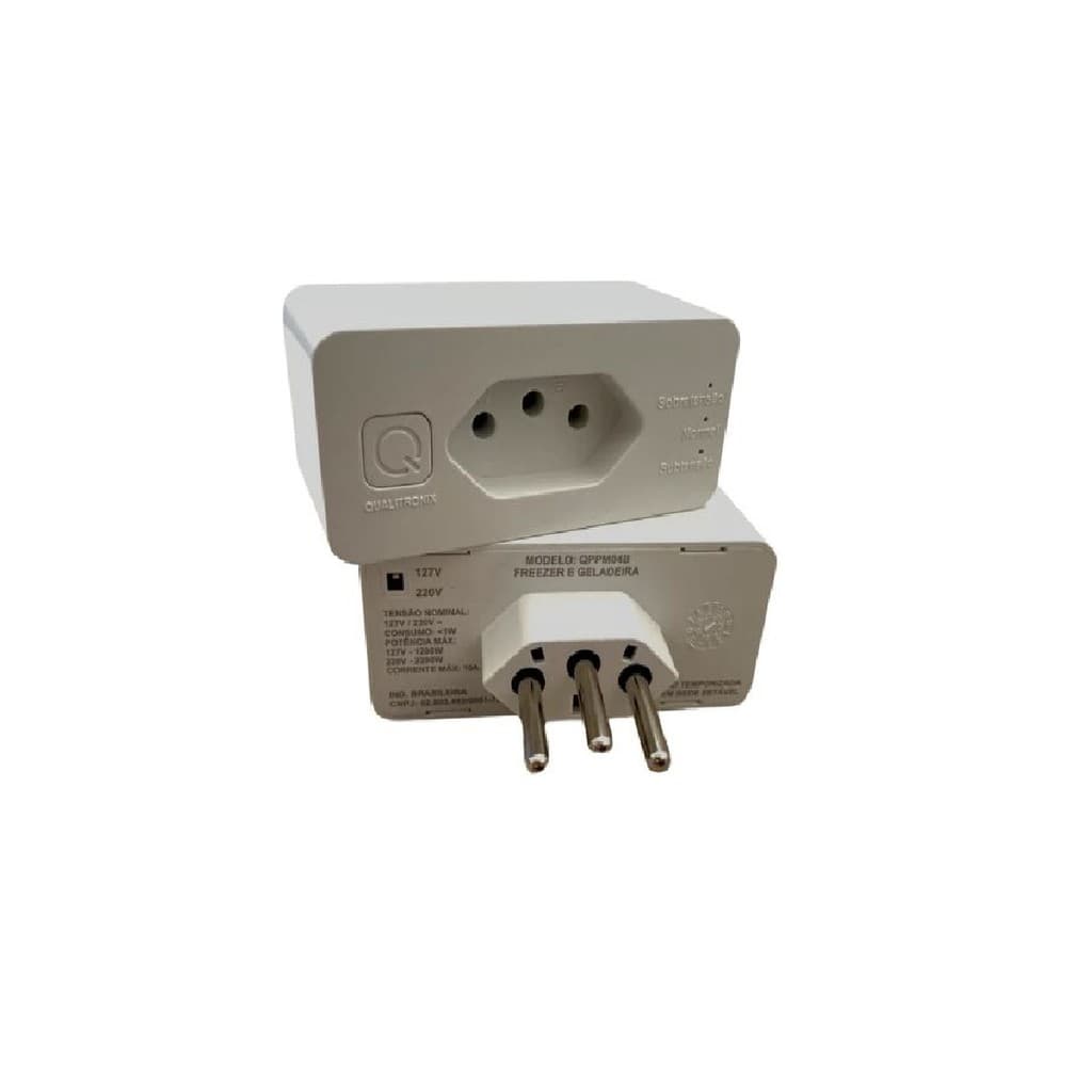 PLUGUE PROTECTOR MAIS GELADEIRA 10A 1200-2200W BIV QUALITRONIX QPPM04B