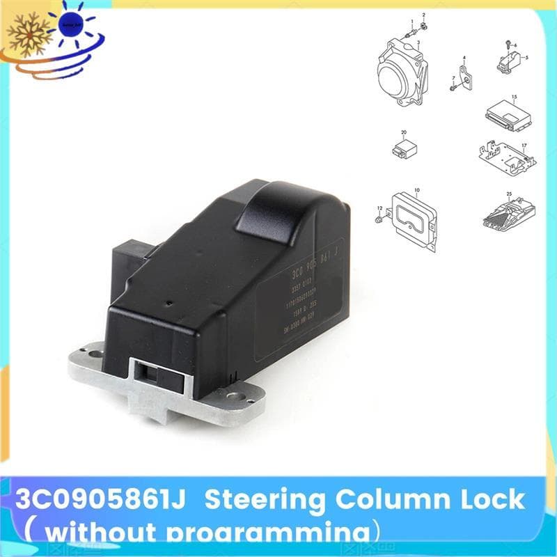 Unidade De Controle De Bloqueio Da Coluna De Direção 3C0905861J , 3C0905861D CC (Coupo) 2009-12 Novo Sem Programação