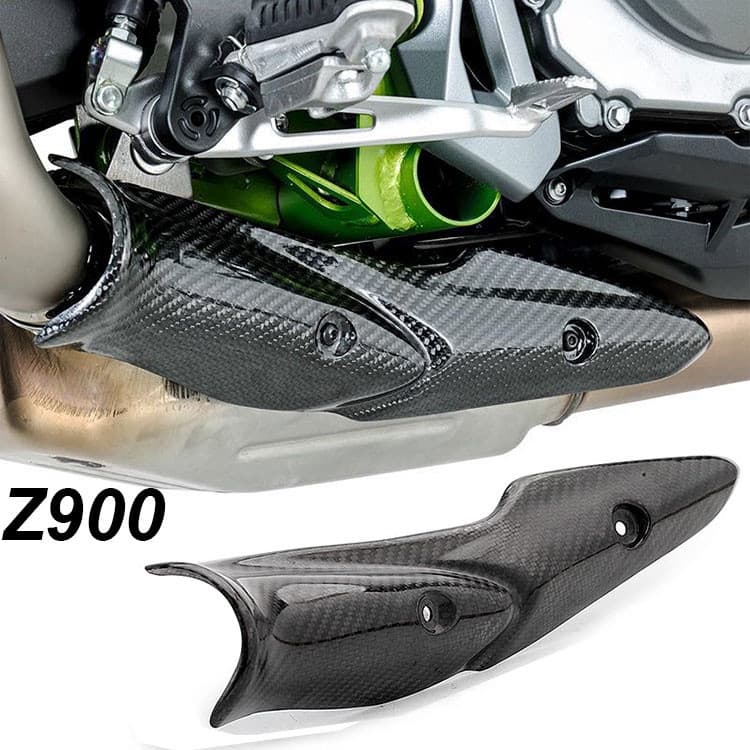 Tubo de Ligação Central do Escape da Motocicleta Z900 com Capa Protetora Anti-Queimaduras em Fibra de Carbono XKUS