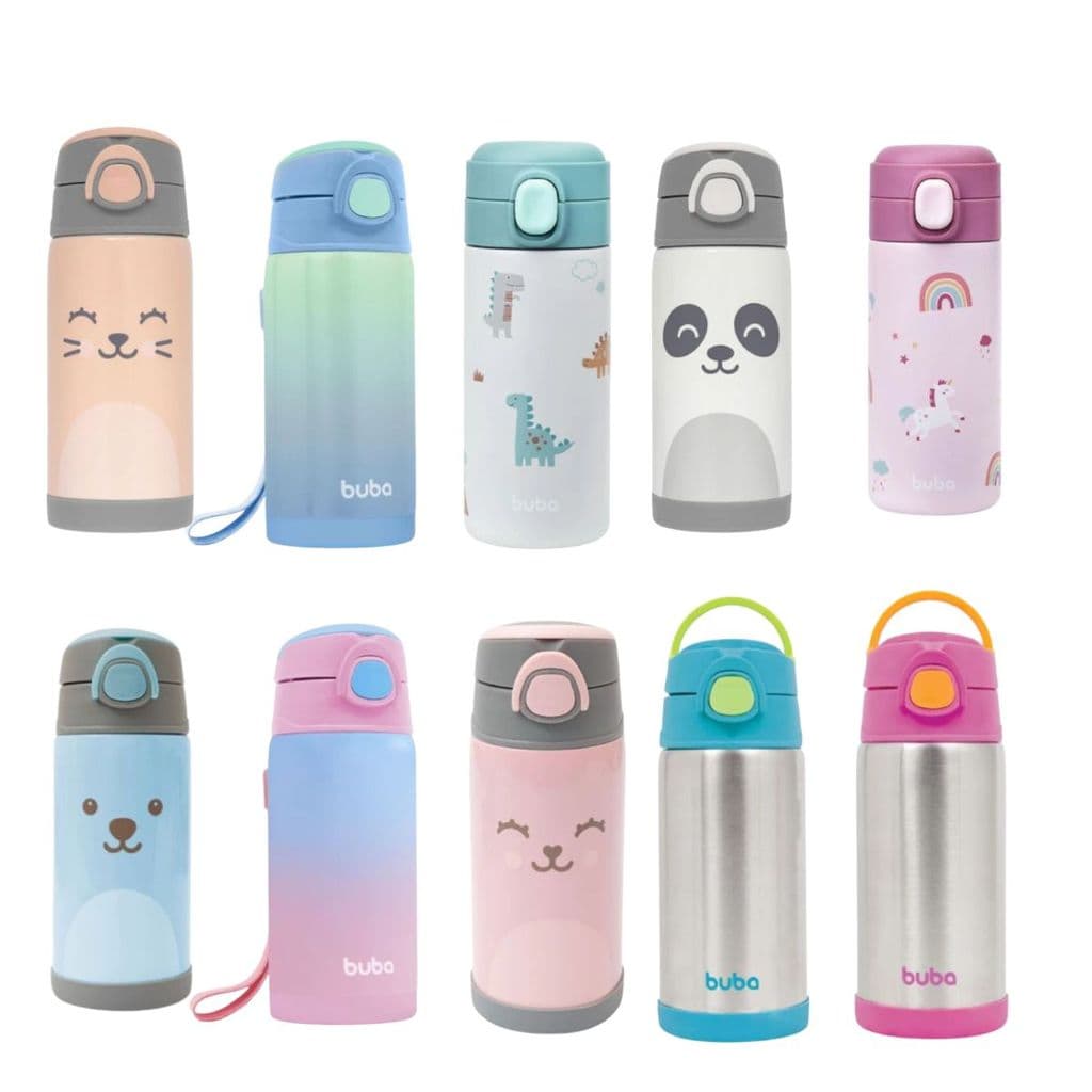 Garrafa Térmica Buba com Parede Dupla e Canudo