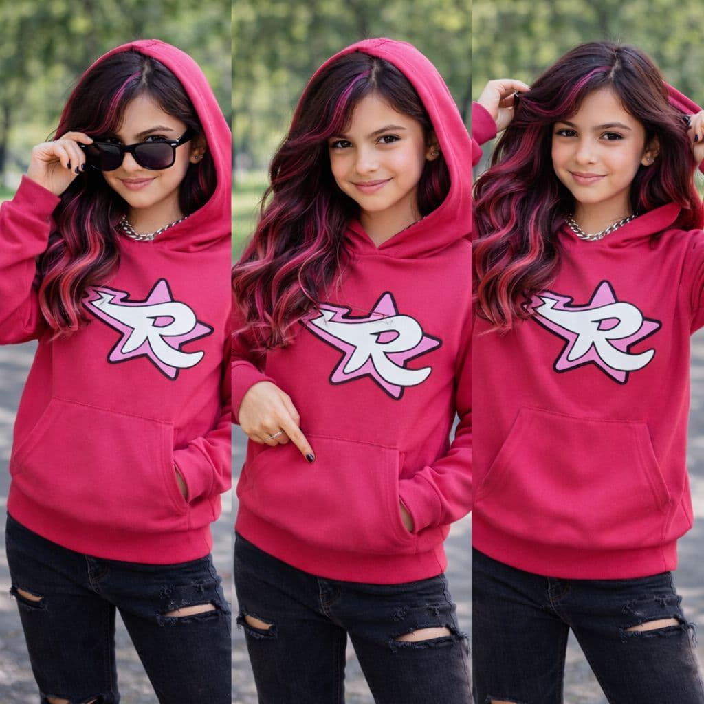 Casaso Infantil Meninas E Meninos Dos Rosa Emilly e Elementos Bolso Canguru Moletom Chimpa Quentinho