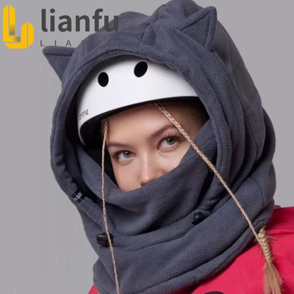 Balaclava De Esqui LIANFU , Boné Térmico À Prova De Vento Para Capacete De Motocicleta , Chapéu Com Capuz Snowboard Em C