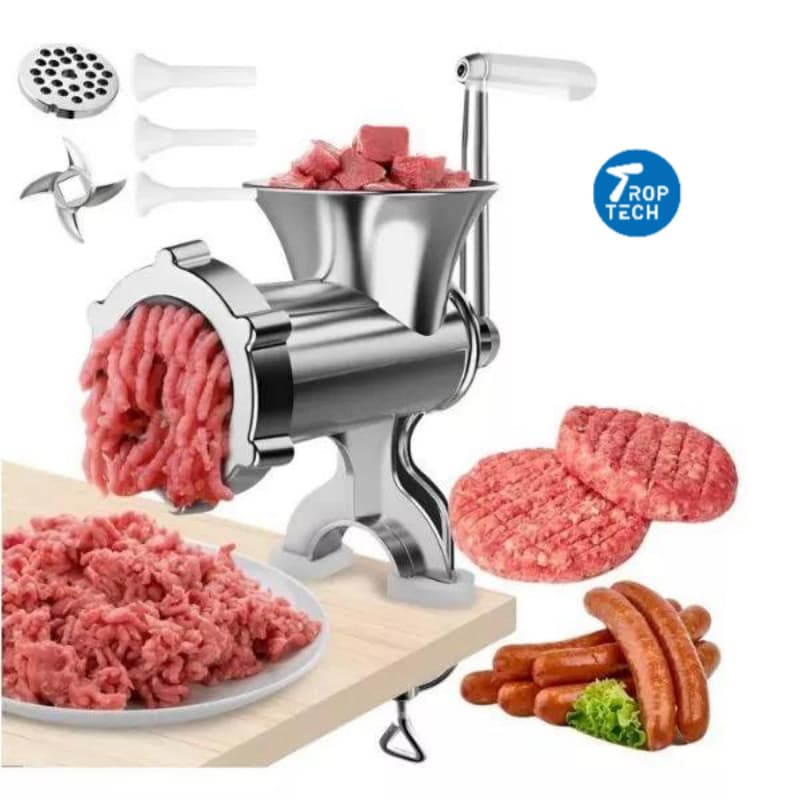 Moedor de Carne Manual com Funil para Linguiça e Biscoito fácil de usar e durável