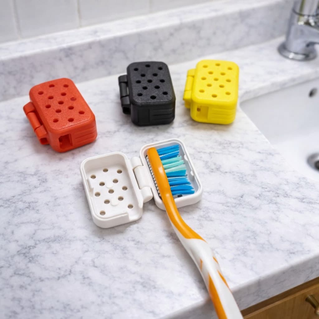 Kit Capa Protetora para Escova de Dentes 2 ou 4 Peças Portátil Viagem Higiene Bucal