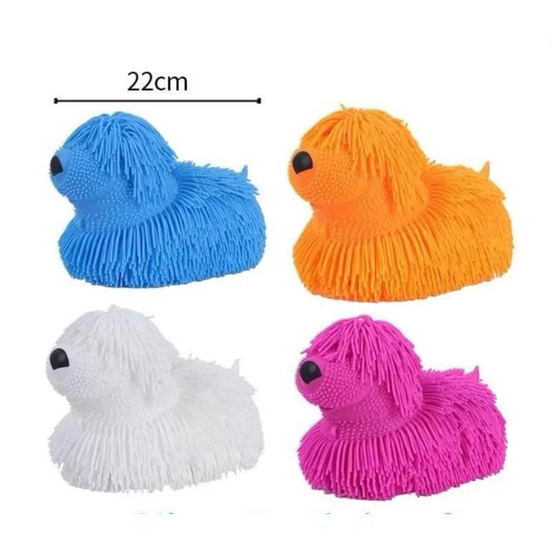 Boneco Cachorrinho Fofo Brinquedos Antistress e luz De Apertar Squish Criança Autista Alivia Pressão