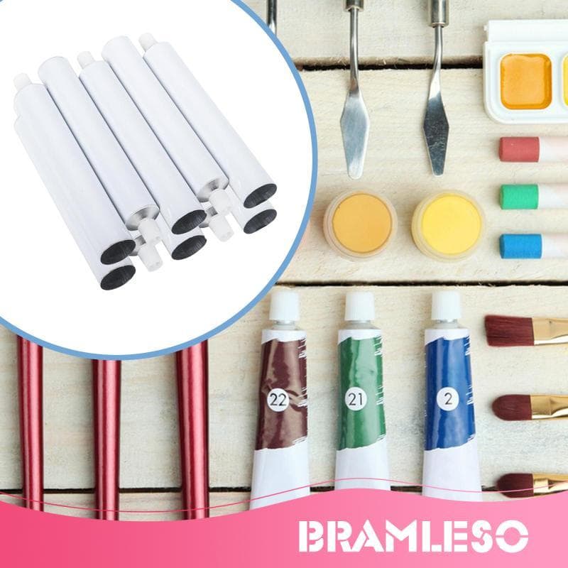 [Bramleso] 10 Tubos De Tinta Vazios , Com Tampa De Pino , Pasta De Dente Recarregáveis , Para Aquarelas