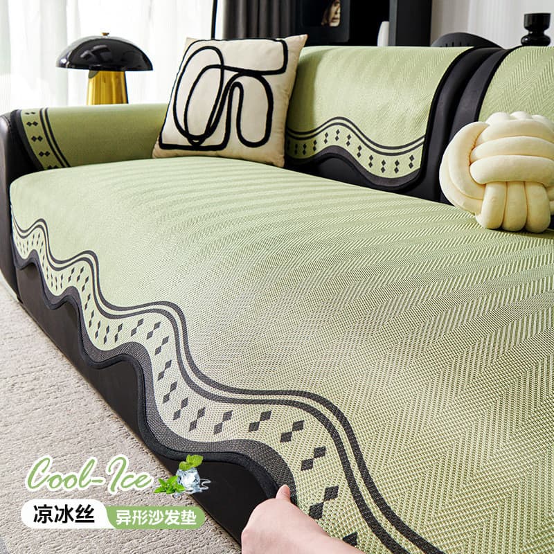 Almofada de sofá de couro em formato especial, sala de estar 2026, novo estilo, fixo, antiderrapante, capa de sofá, pano