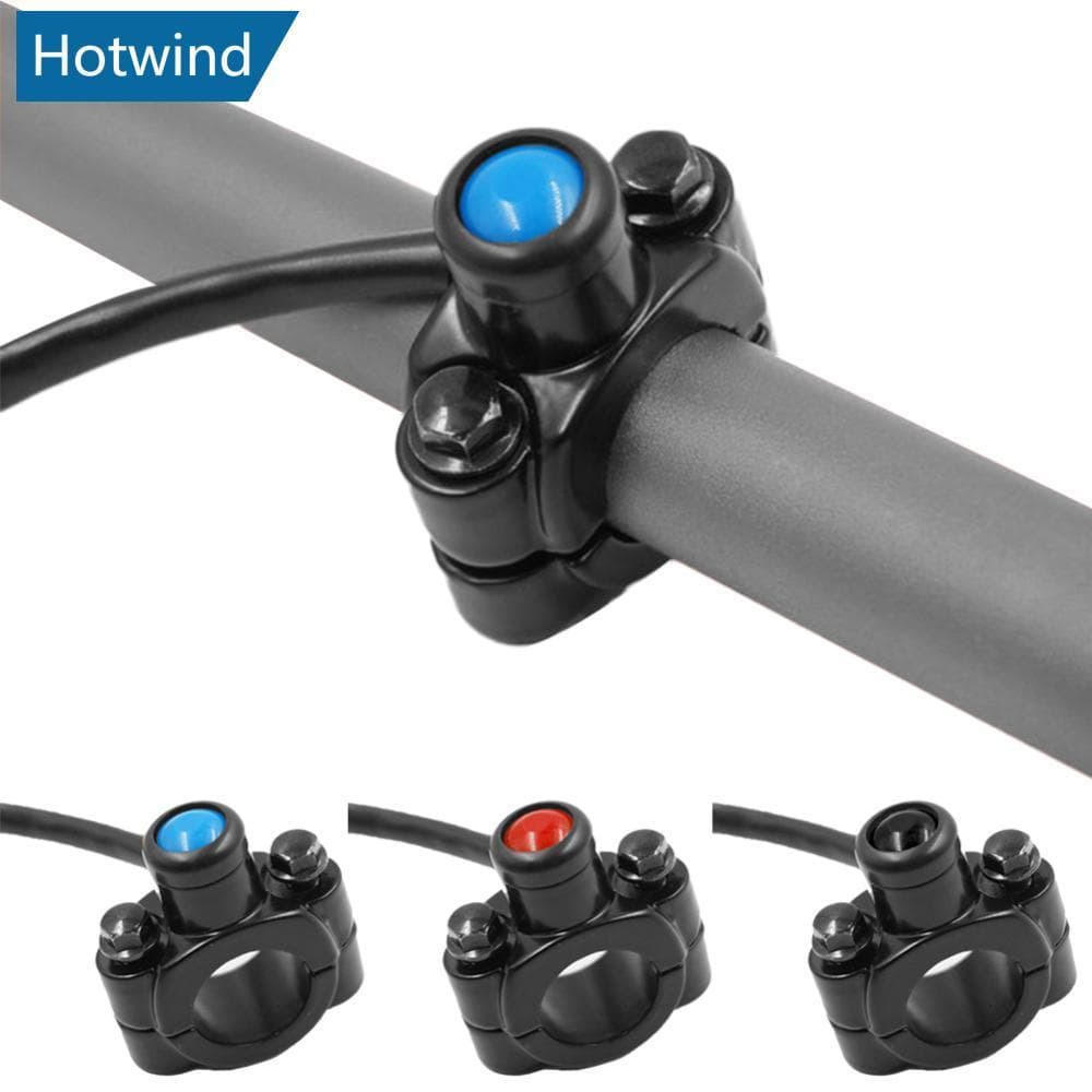 HW 22mm 7/8 " Interruptor Da Motocicleta Guiador Montar Chifre Farol Strobe Momentâneo Botão Acessórios Moto D5L2