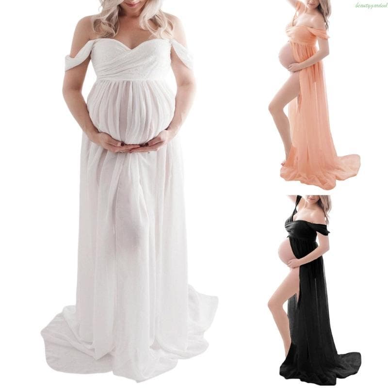 beauty1 Vestido Retrato Maternidade Poliéster Macio E Para Sessão Fotos