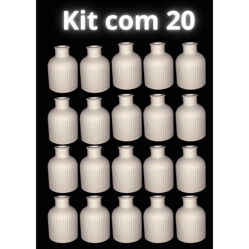 kit com 20 vasos de gesso - centro de mesa - decoração - casamento - festa -batizado