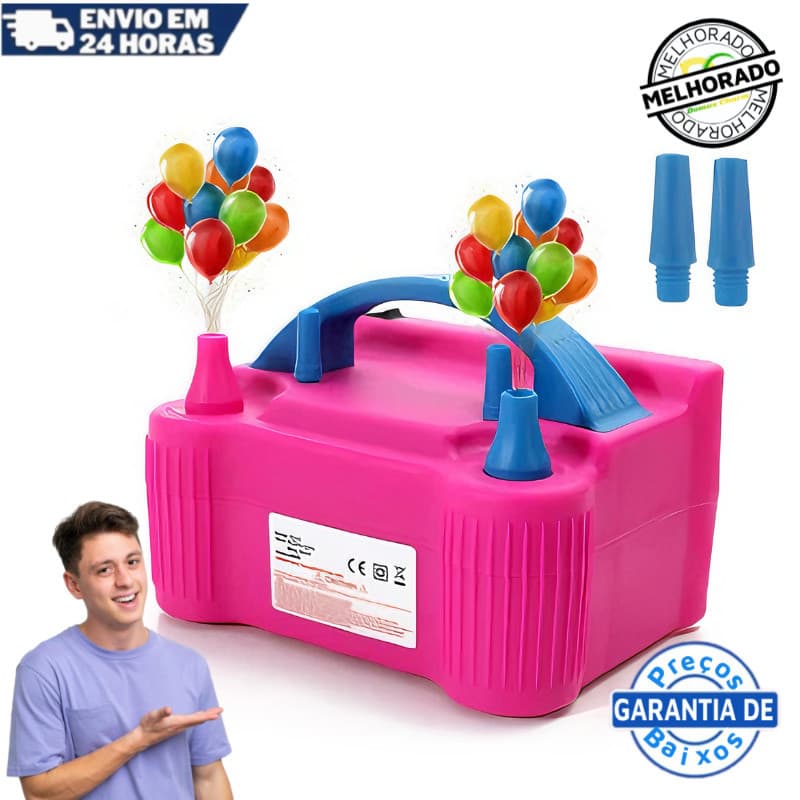 Inflador Elétrico de Balões Bexigas 110v/220v Festa Ornamentação Bomba de Encher Bola de Festas,com 2 Bicos