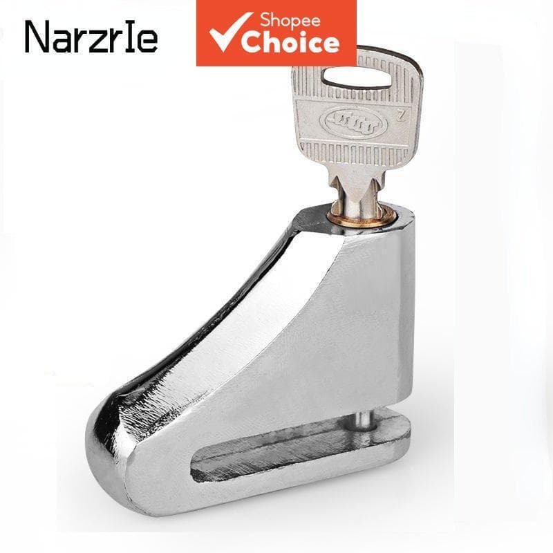  Trava de Disco à Prova d’Água para Motocicleta, Antifurto com Chave para Moto, Scooter e Bicicleta