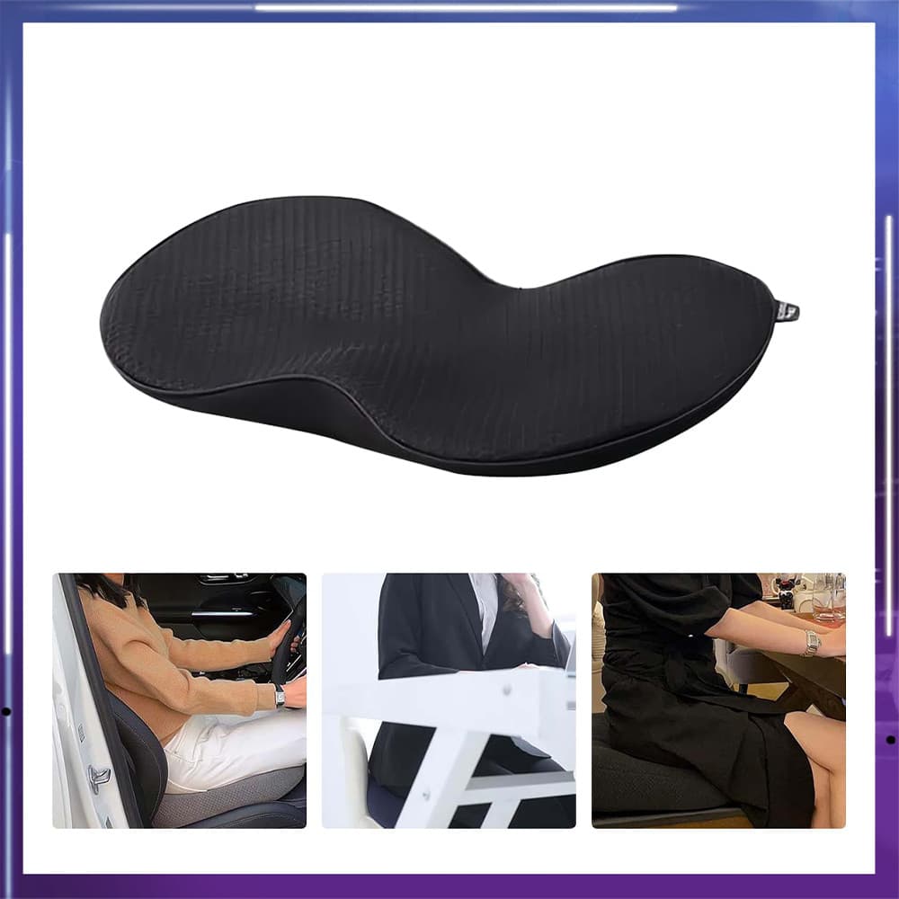 Assento Ortopédico para Carro com Almofada Lombar Ajustável-Espuma Memória,Alivia Dores nas Costas,para Viagens Longas