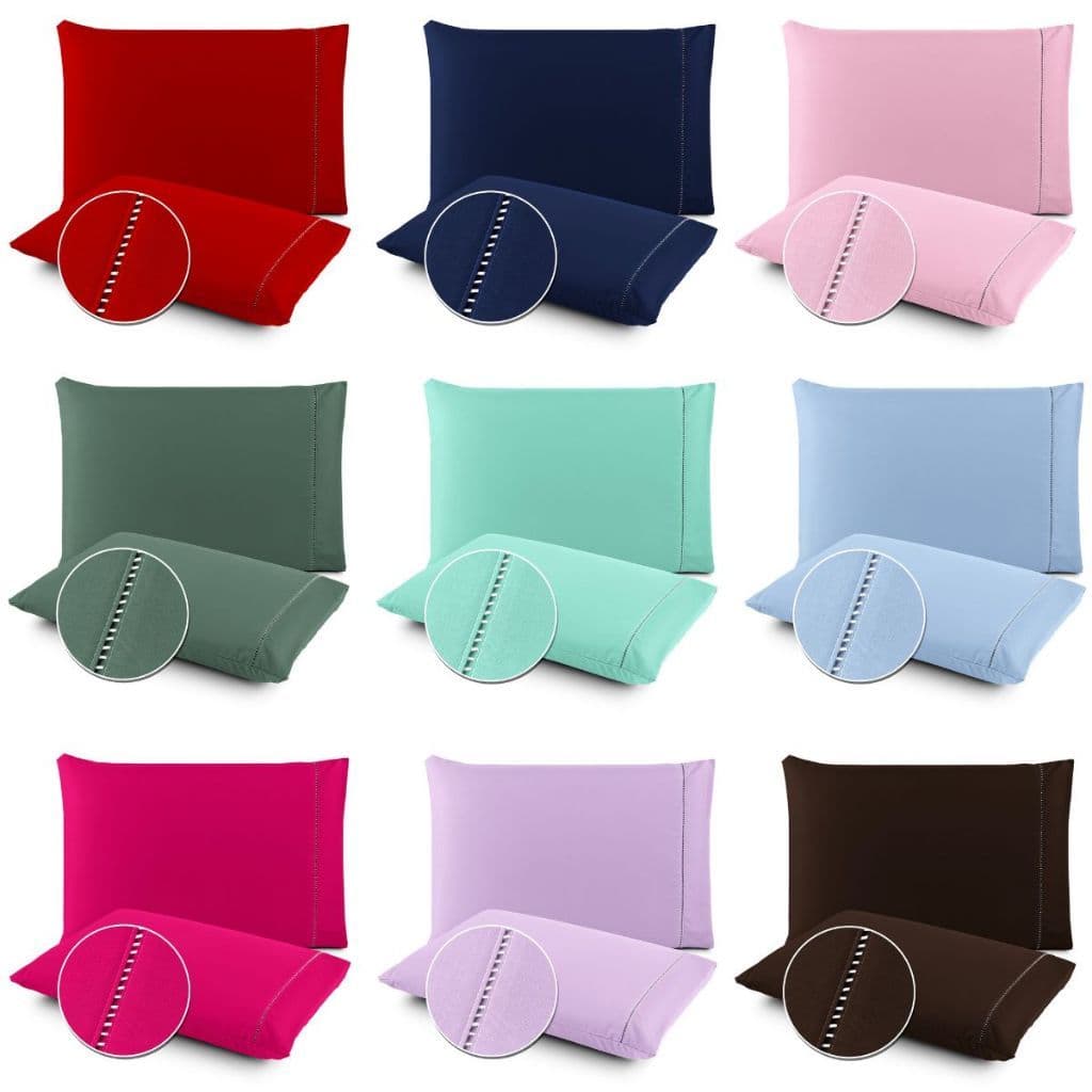 Par de Fronhas Avulsas em Tecido Micropercal 400 fios com Ponto Palito 50 x 70- CB