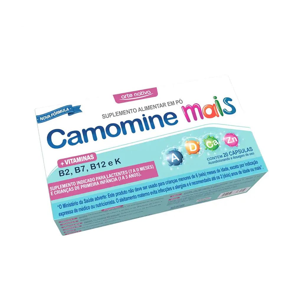 Camomine Mais Vitaminas Kids 20 Cápsulas Arte Nativa