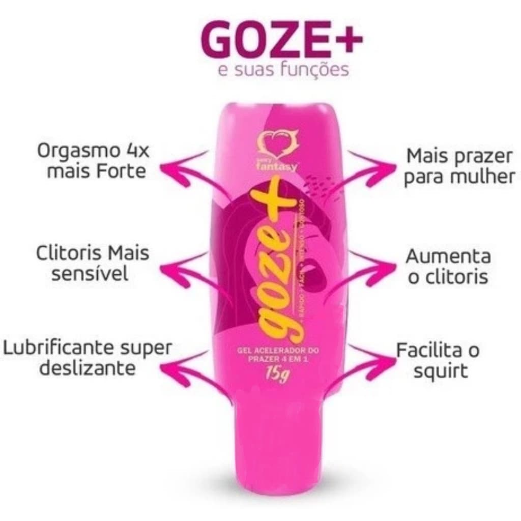 Gel Excitante Acelerador de Prazer Feminino Goze Mais 4 em 1 - 15g - Sexy Fantasy | Sex Shop Produtos Adultos