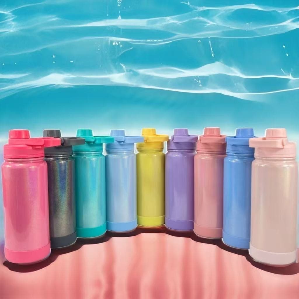 Garrafa Térmica 350ml/600ml/800ml Inox Premium Tampa Antivazamento Bico Rosqueável Bebida Quente Fria/Várias cores