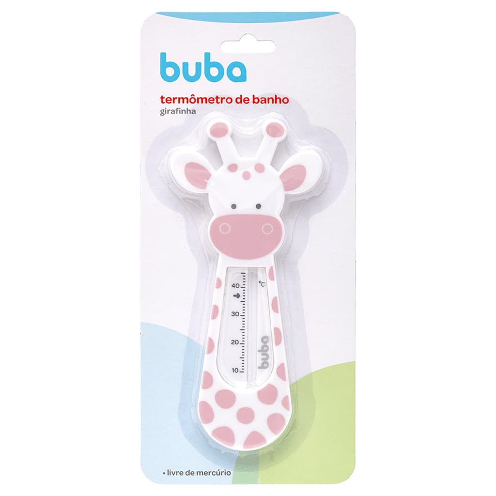 Termômetro de Banheira Buba Banho Do Bebê Girafinha Rosa