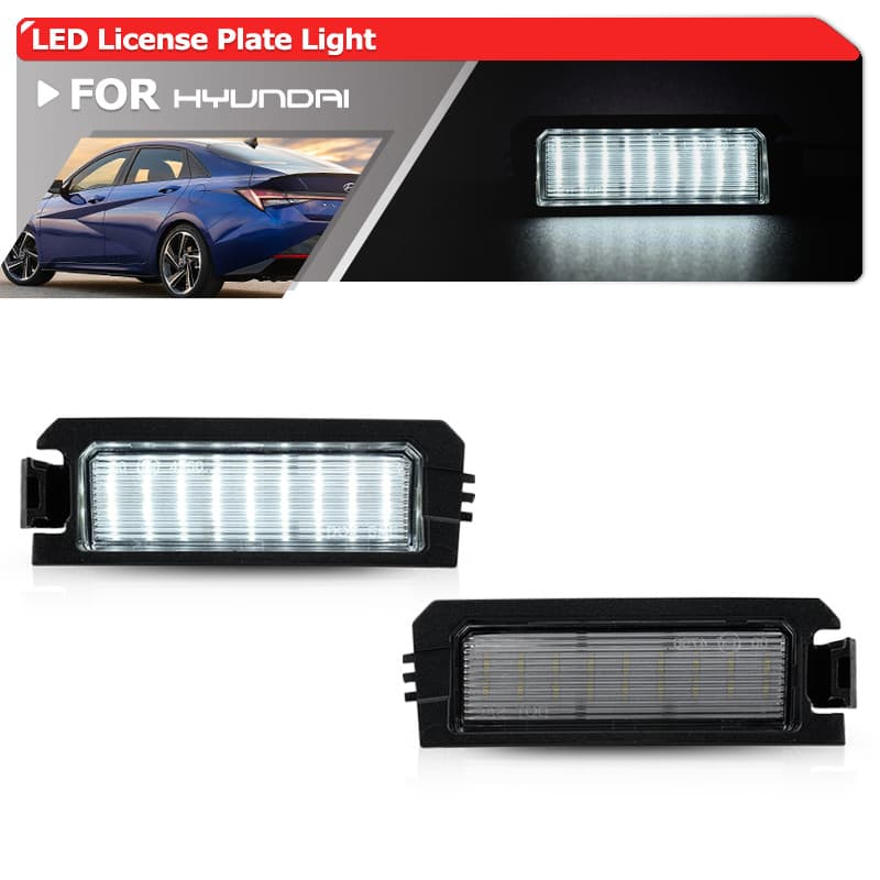 Para Hyundai CN7 Elantra N 2022 + 2019-2023 GT 2018-2020 Canbus Branco Completo Led Luzes Da Placa De Licença Lâmpadas D