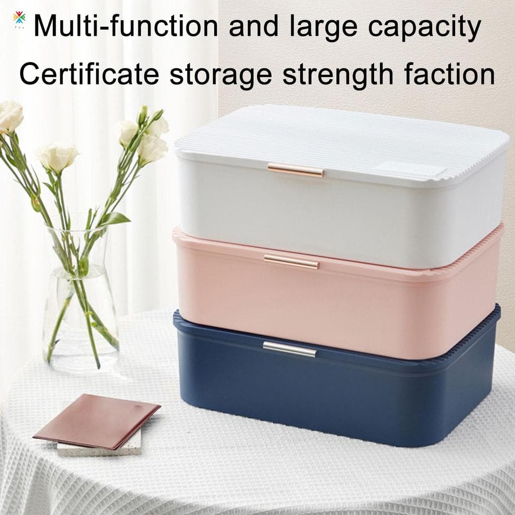 Caixa De Armazenamento Multifuncional De Mesa Com Divisórias De Malha Removíveis Internas Para Documentos De Cartão De V