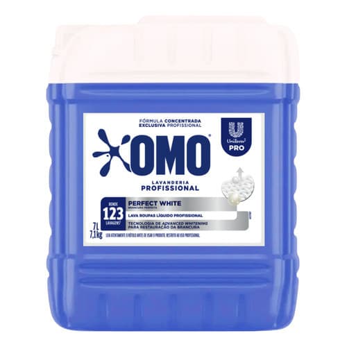Omo Profissional Perfect White Sabão Líquido 7 L Rende 123 l