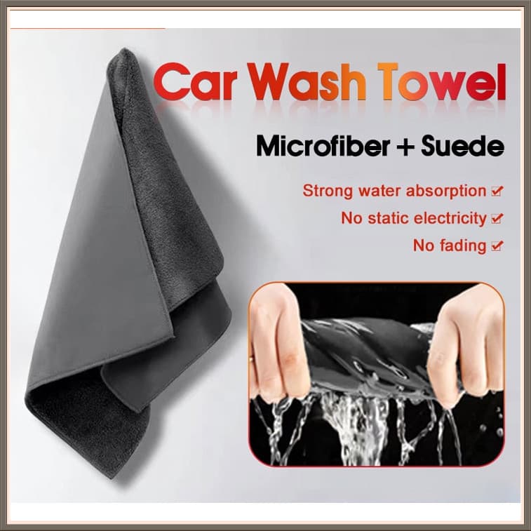 Toalha De Microfibra Lavagem De Carro Pano De Fibra Absorvente Engrossado Macio Toalhetes