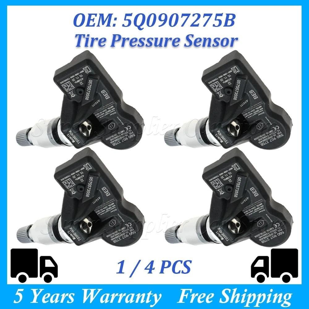 Sensor 5q Do Monitor De Pressão Dos Pneus De 433MHZ Tpms0907275b Para Audi A4 A5 A6 Volkswagen Golf Crafter Jetta Beetle
