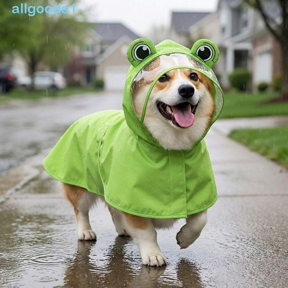 Capa De Chuva Para Cães ALLGOODS , Animais De Estimação Com Proteção Contra Barriga Resistente À Sujeira , Poncho Sapo F