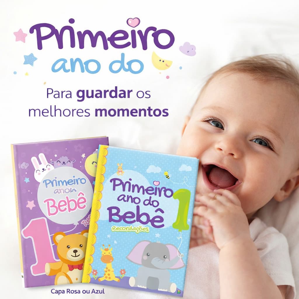 Livro Primeiro Ano do Bebê Recordações Fotos Presente