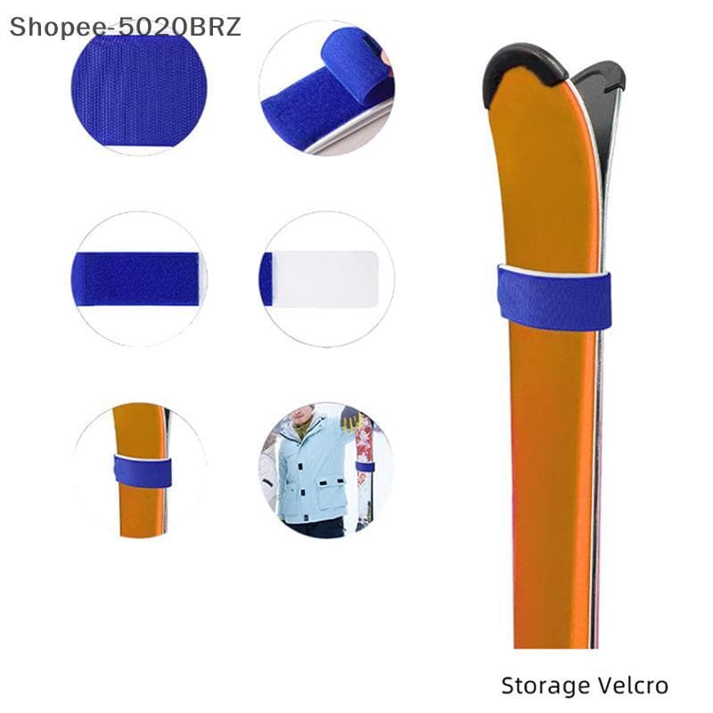 [THEBR] 4 Peças De Tiras De Esqui-Cintos De Fixação De Nylon Para Snowboard E Trenó | Acessórios Portáteis Prancha Ao Ar