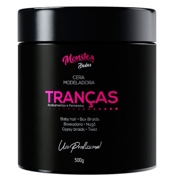 cera Modeladora Tranças Incolor Cabelo Box Braid Baby Hair Nagô Boxeadora Baby Hair low Poo 500g monster barber