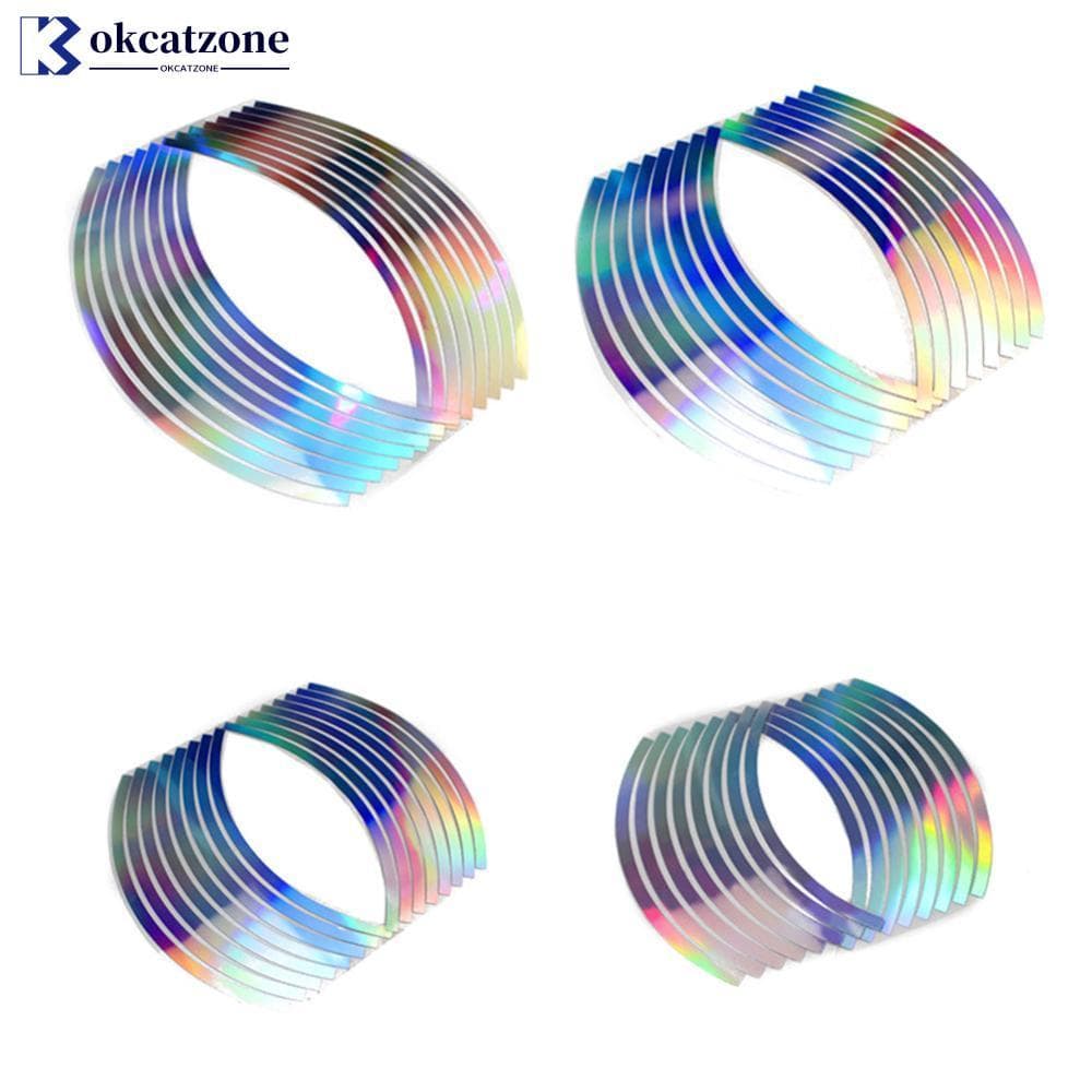 OKCATZONE 16 Unidades De PVC 10/12/14/18 Polegadas Fita De Aro De Roda Para Listras Reflexivas De Motocicleta S5Z9