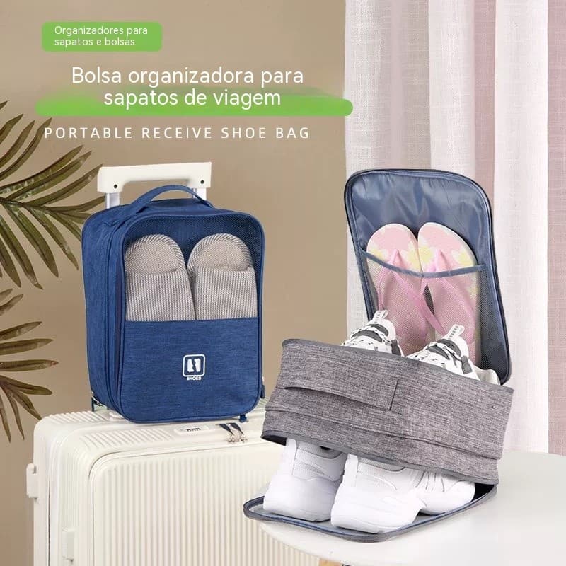 Bolsa Organizadora Sapatos Viagem P 30x23x09 Travel Bag Shoe YB-928 bosco
