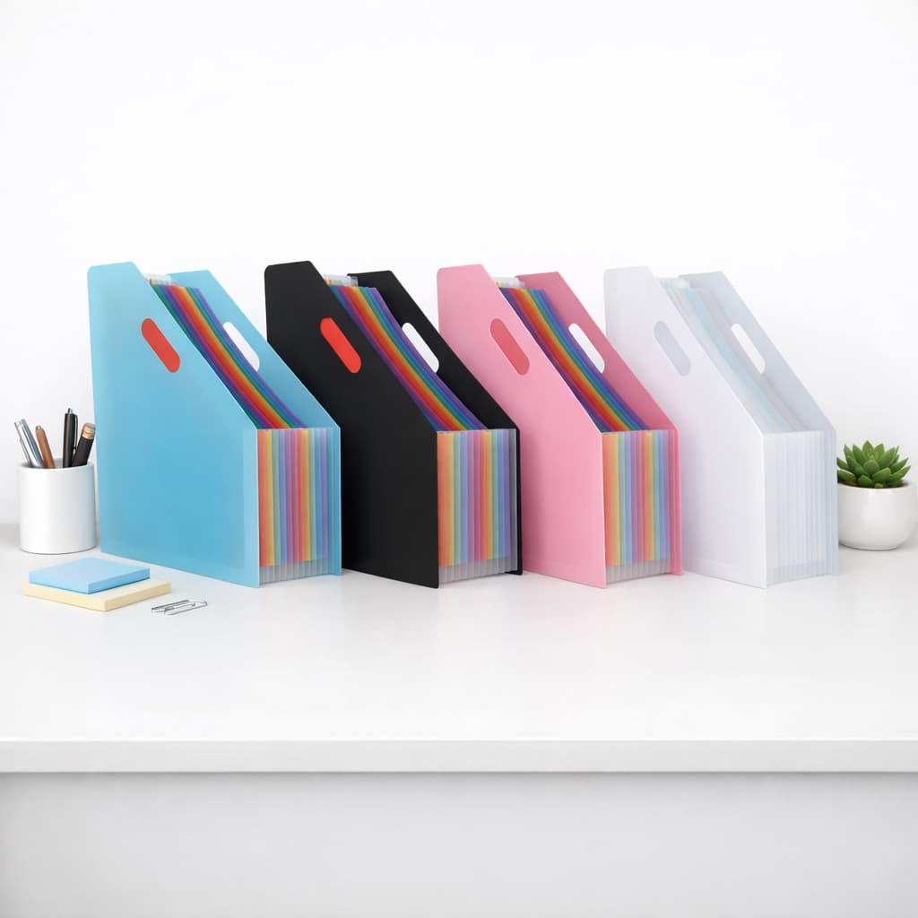 Pasta Sanfonada A4 13/25 Bolsos Expansível Formato Trapezoidal Grande Capacidade FUSHANG