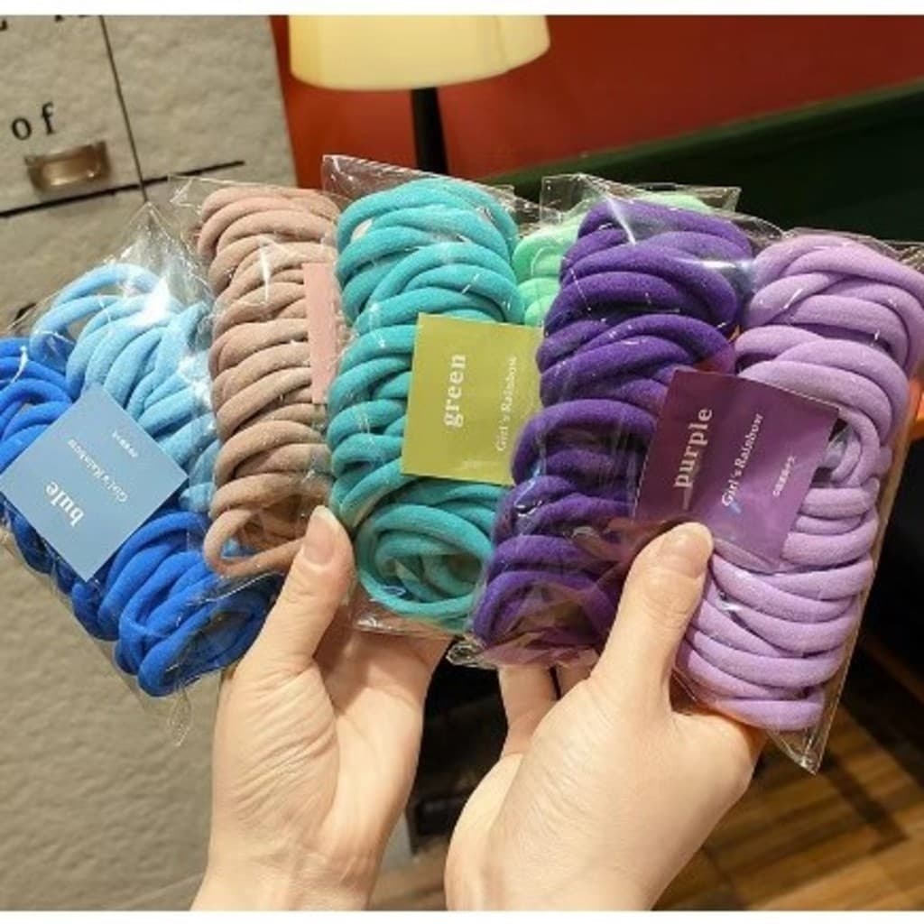 Kit 100 Xuxinha Elástico de Cabelo Xuxinha Criança Adulto Rabicó 100 Unidades