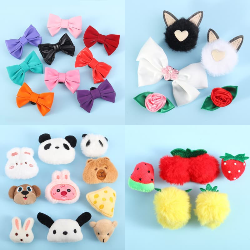 Miss Zoe Jibtz Acessórios Para Pés Em Forma De Coração De Pelúcia Com Arco De Couro De Frutas