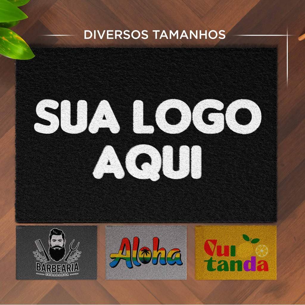 Tapete Capacho Personalizado do seu jeito Logo antiderrapante