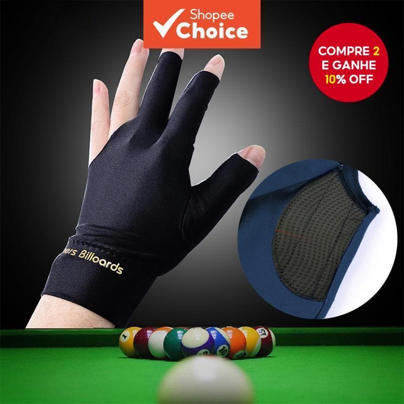 1pc Spandex Snooker Pool De Luvas De Bilhar Taco Mão Esquerda Aberta Acessório De Três Dedos