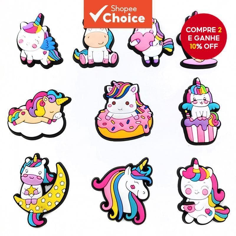 10pcs/set Cartoon Shoe Charms For croc Garden Shoes Accessories Women Kid's Party Gifts Decorações Para Mochila Adultos