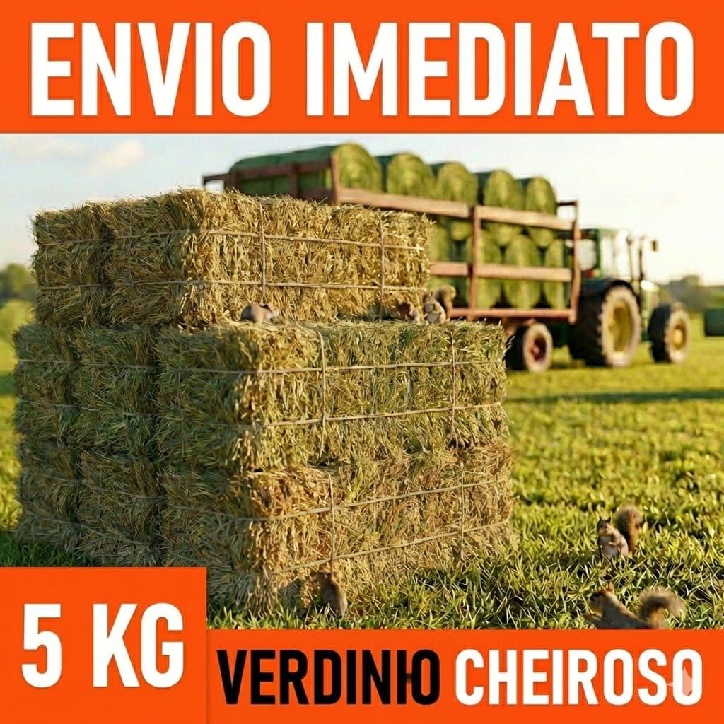 Feno para Roedores Natural – Coelhos, Porquinhos-da-Índia e Hamsters